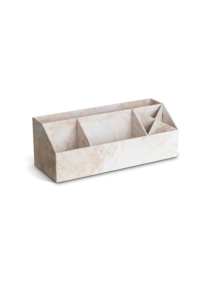 Organizer "Elisa" w kolorze beżowym na biurko - 33 x 12,5 x 12,5 cm