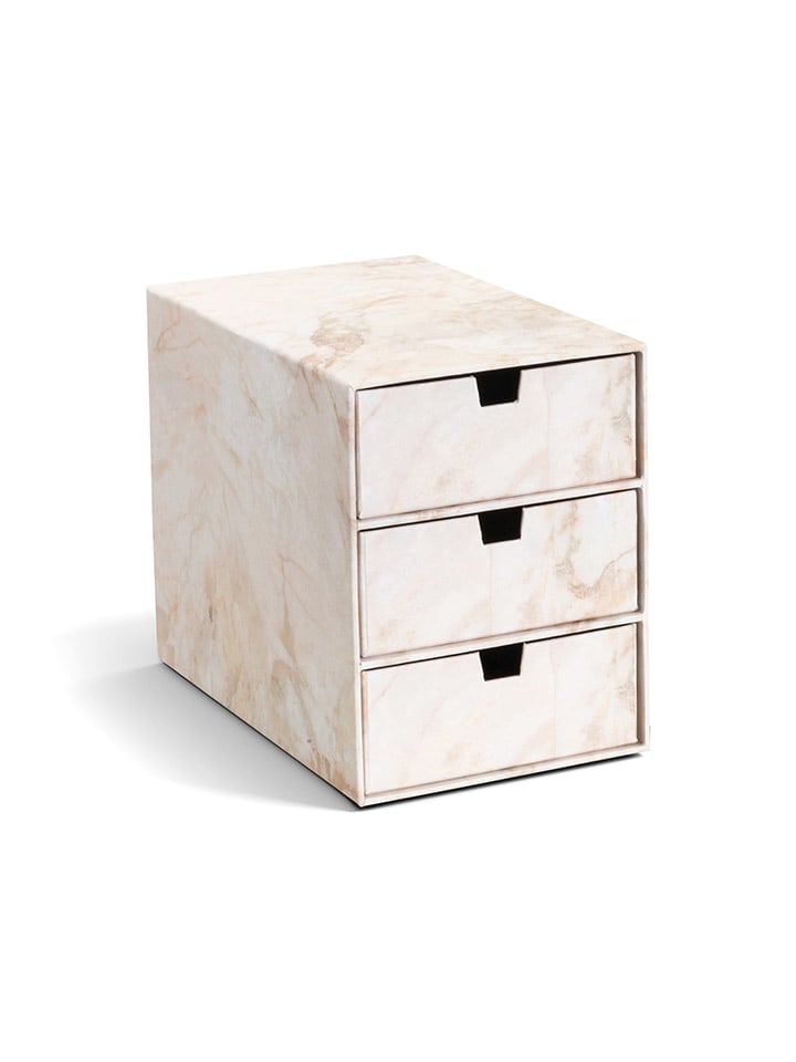 Schubladenbox "Ingrid" in Beige - (B)16 x (H)20,5 x (T)25 cm