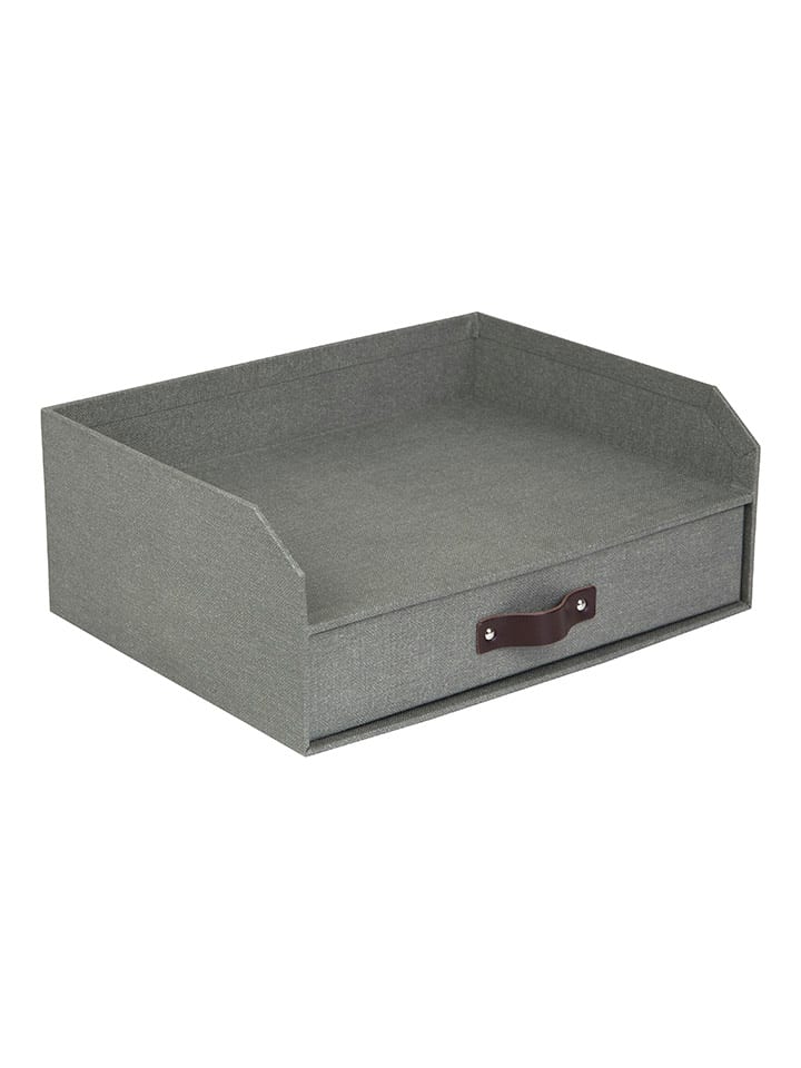 Organizer "Walter" w kolorze szarym na dokumenty - 33,5 x 13 x 25,5 cm