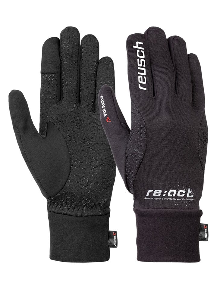 Rękawiczki funkcyjne "Lhasa TOUCH-TEC" w kolorze czarno-srebrnym