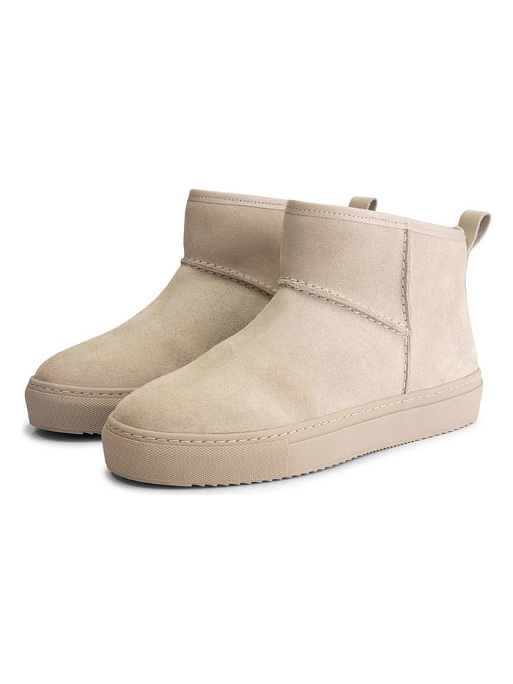 Leren boots beige