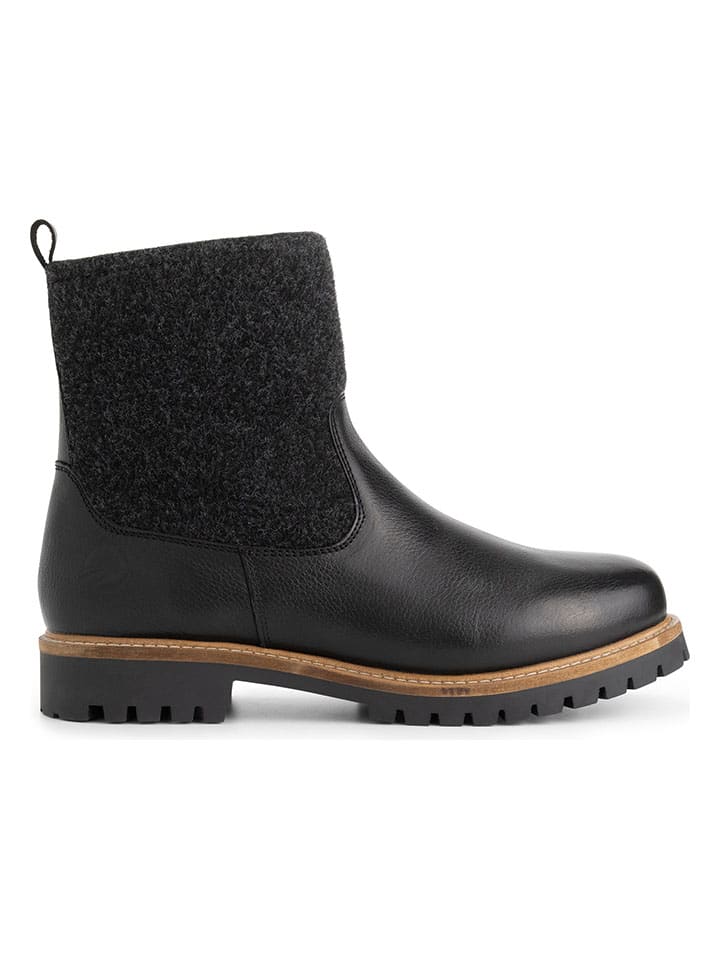 Leder-Boots "Gotaland" in Schwarz