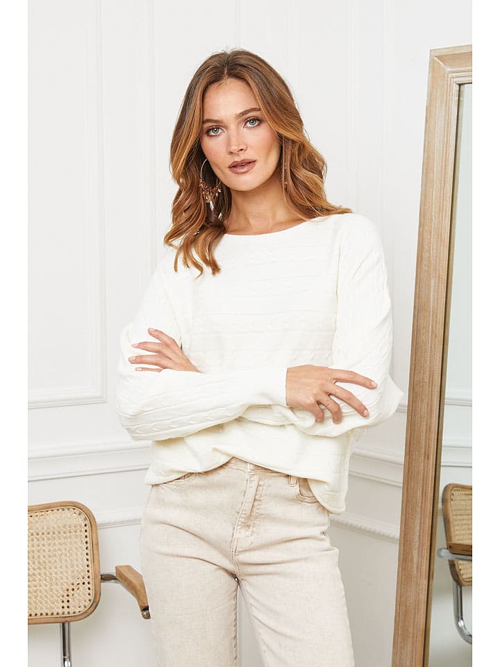 Sweter "Luby" w kolorze kremowym
