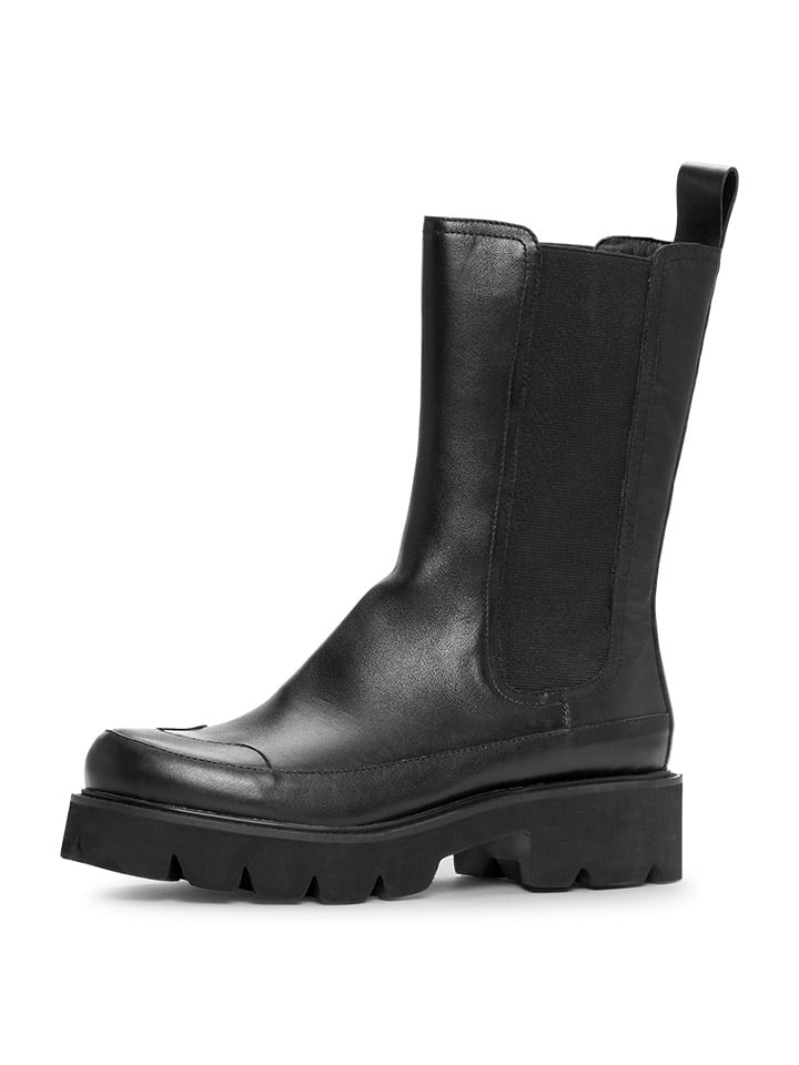Leren chelseaboots zwart