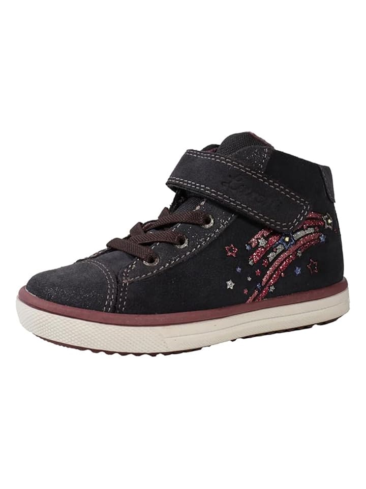 Leder-Sneakers in Schwarz