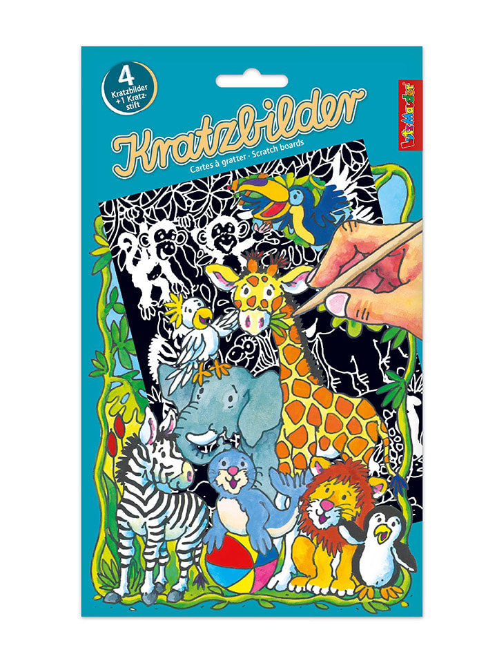 Kratzbilder "Wildtiere" - ab 3 Jahren