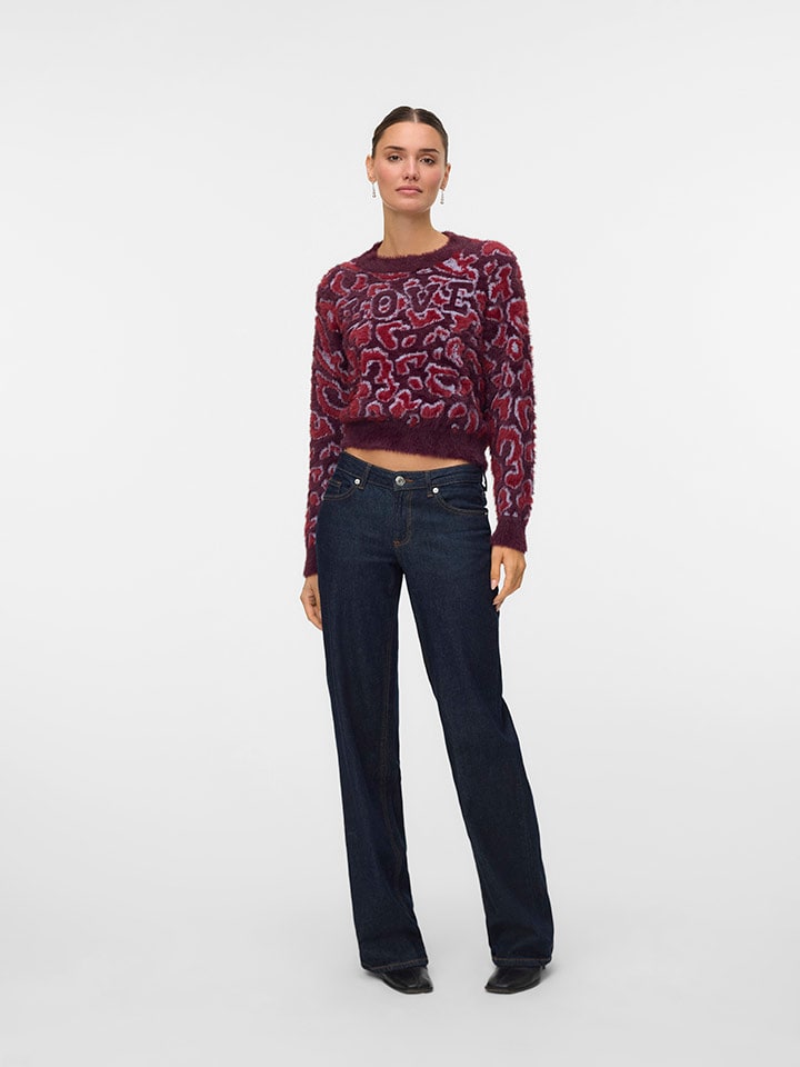 Sweter w kolorze bordowym