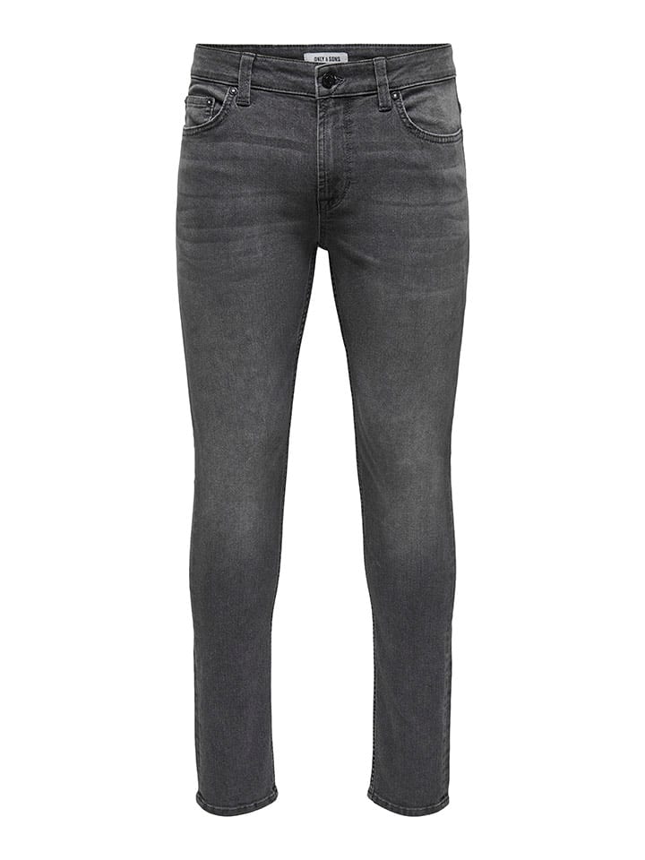 Spijkerbroek "Loom" - slim fit - grijs