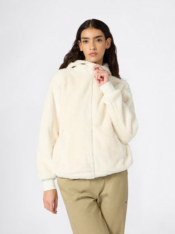Fleecejacke in Creme