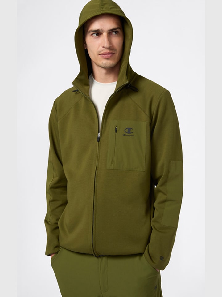Sweatjacke in Khaki