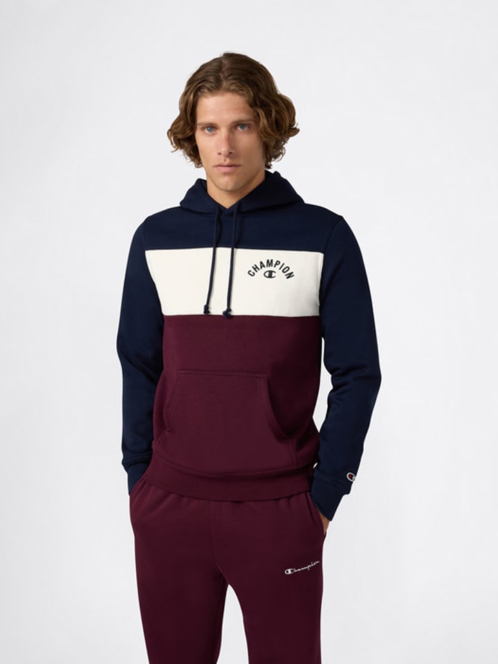 Hoodie in Dunkelblau/ Lila