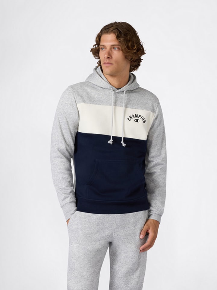 Hoodie grijs/donkerblauw