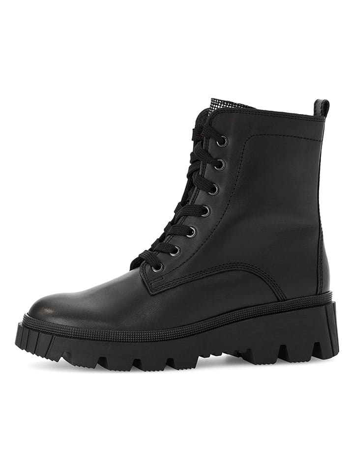 Leder-Boots in Schwarz