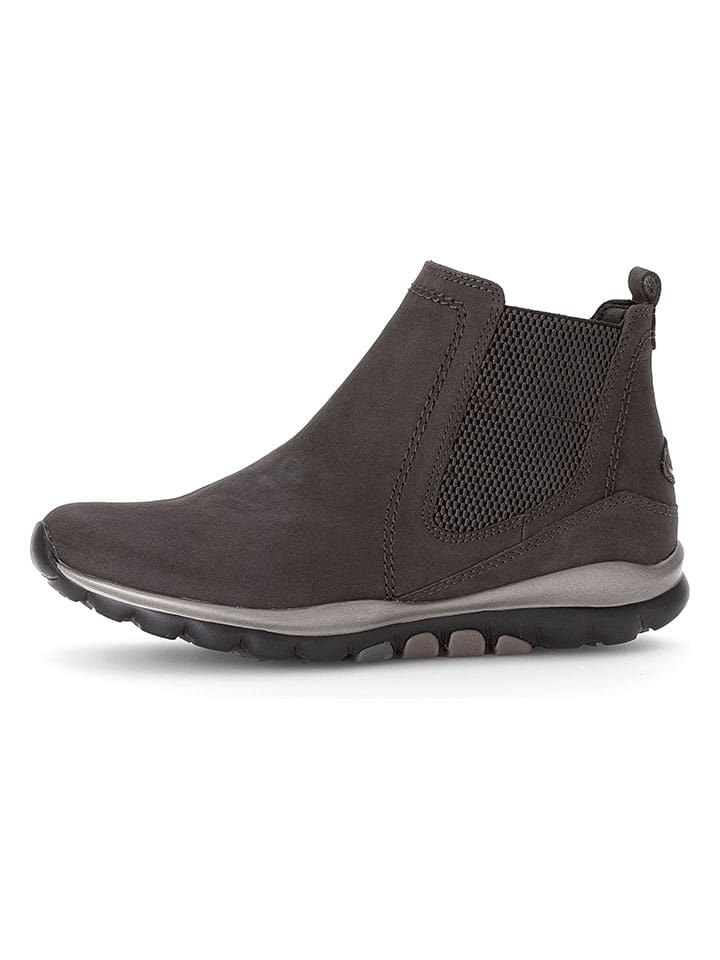 Leder-Boots in Anthrazit