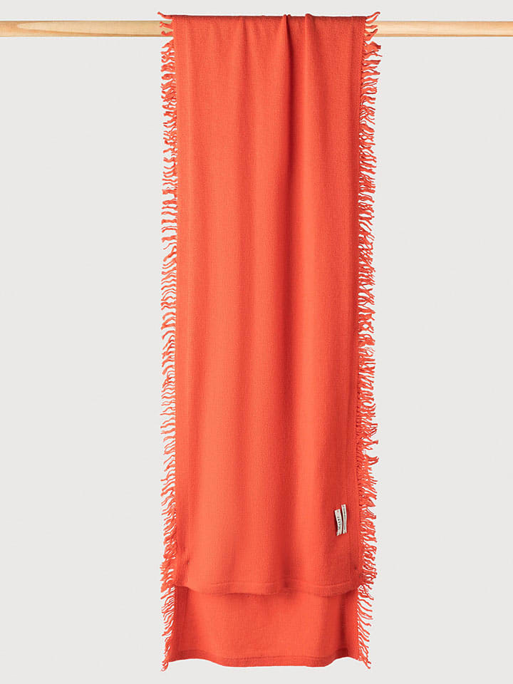 Wollschal in Orange
