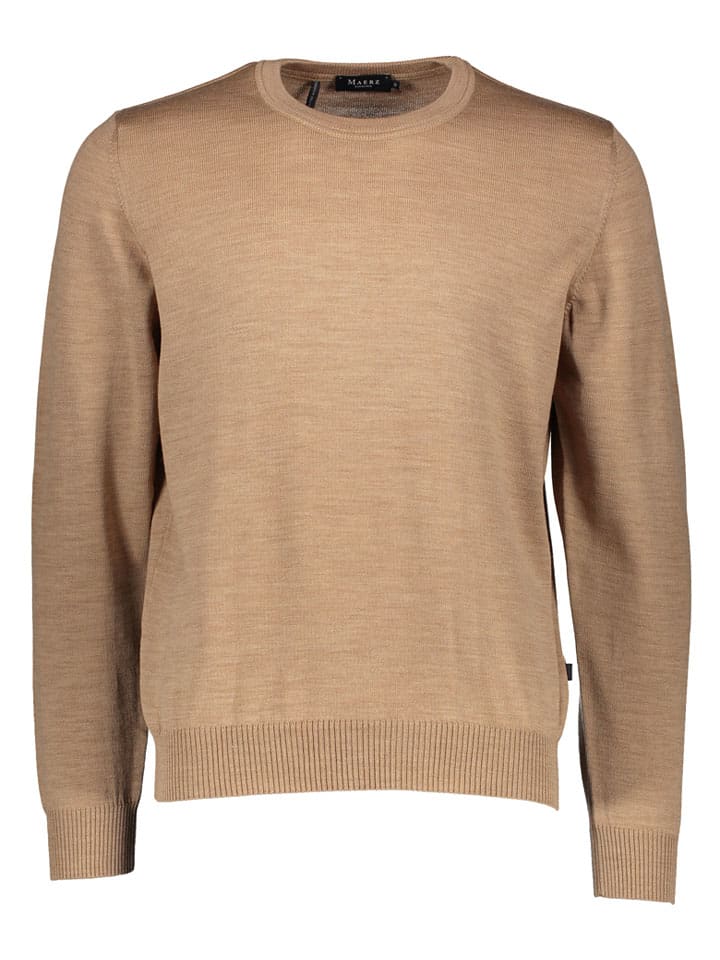 Wollpullover in Hellbraun