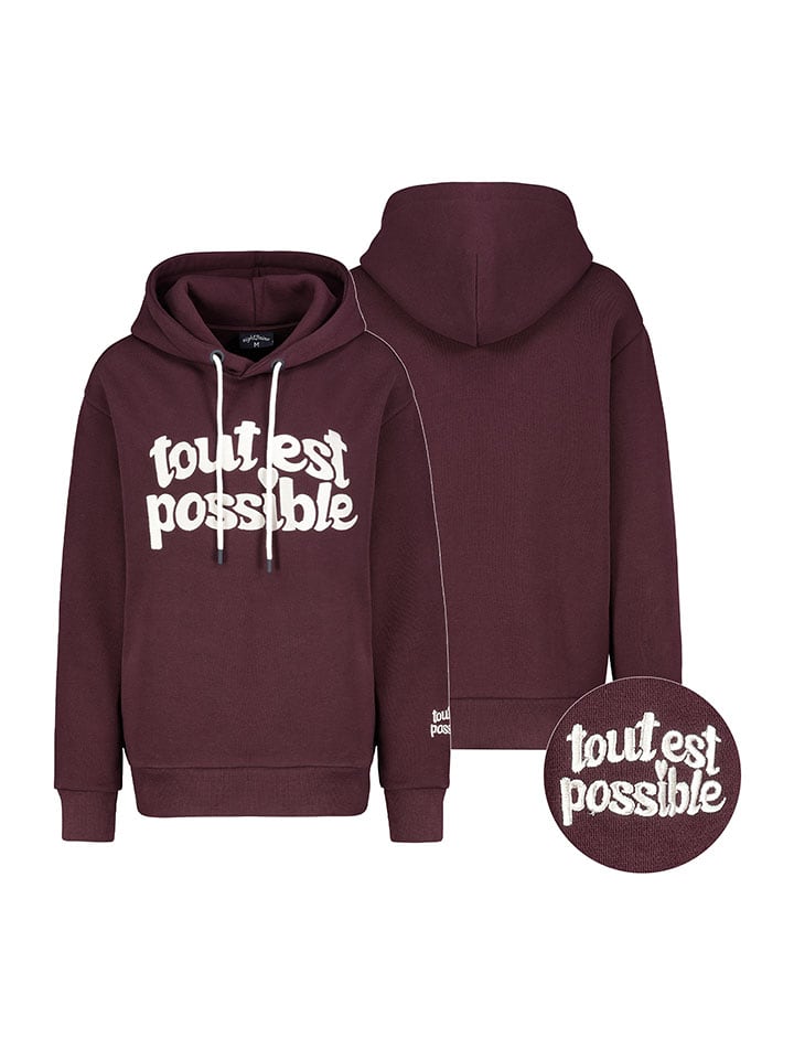 Hoodie in Bordeaux