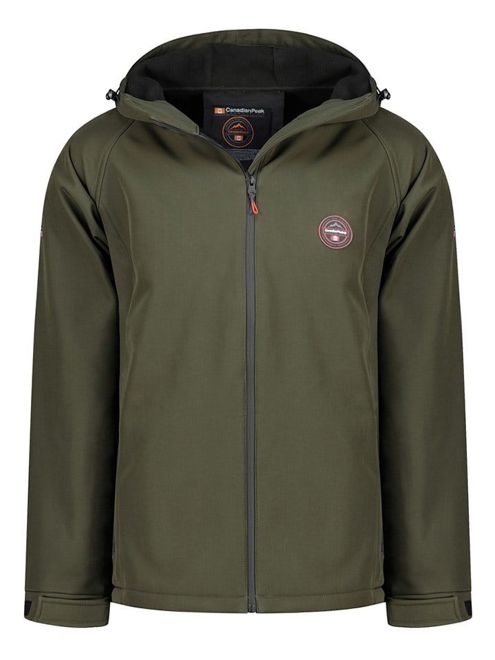 Kurtka softshellowa "Tamigobadgeak" w kolorze khaki