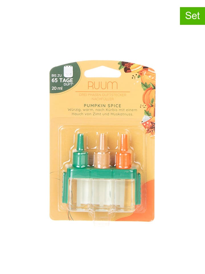 6er-Set: 3-Phasen-Duftstecker "Pumpkin Spice", je 20 ml