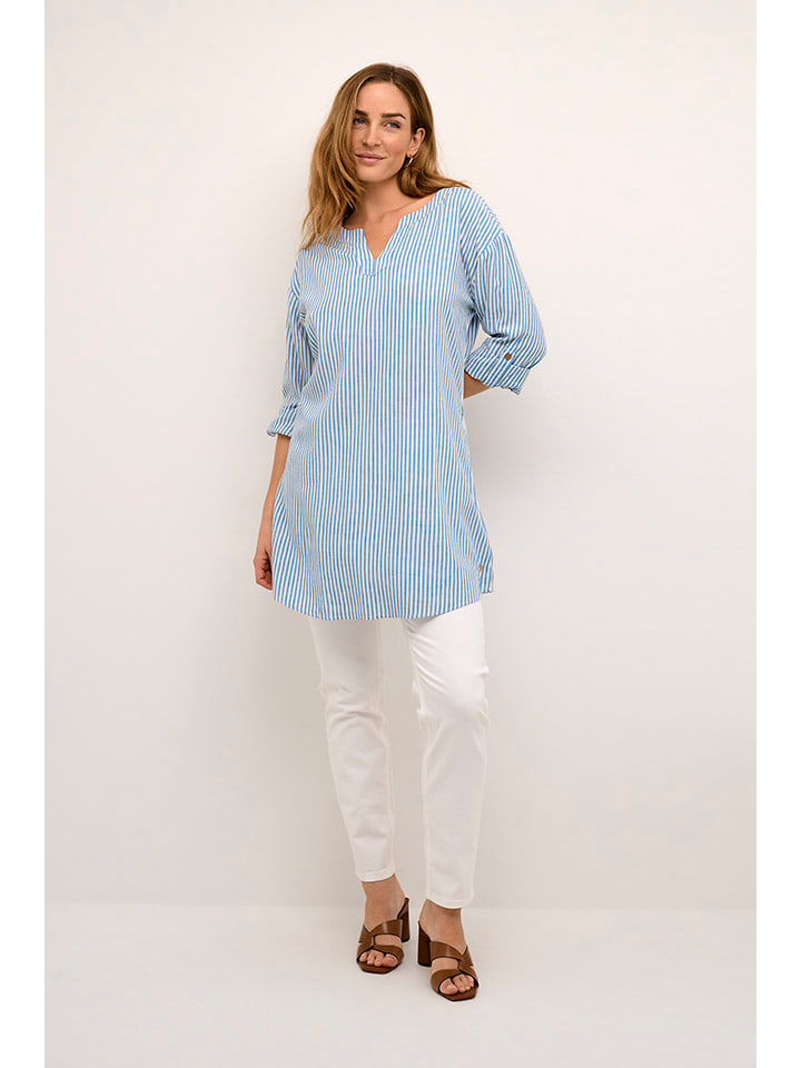 Tunika in Blau/ Weiß