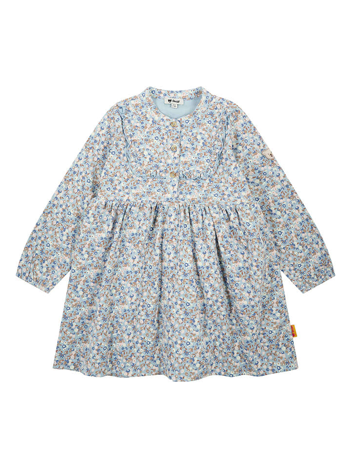 Kleid in Hellblau/ Beige