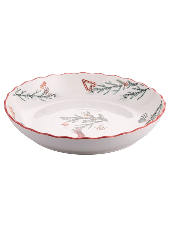 Salaterka "Rametto" w kolorze biało-zielono-czerwonym - Ø 28,5 cm