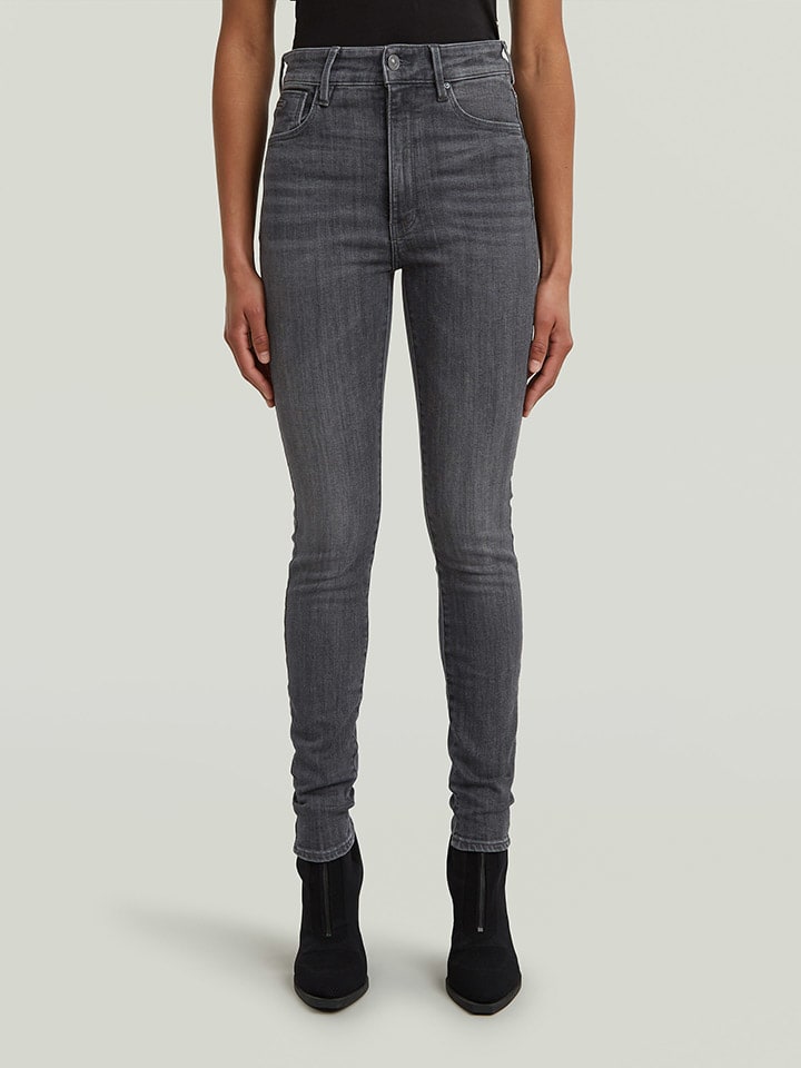 Dżinsy - Skinny fit - w kolorze antracytowym