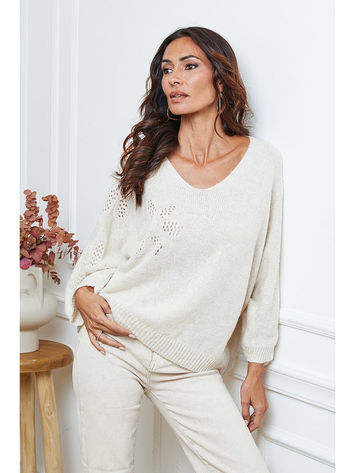 Pullover "Arobaz" in Creme