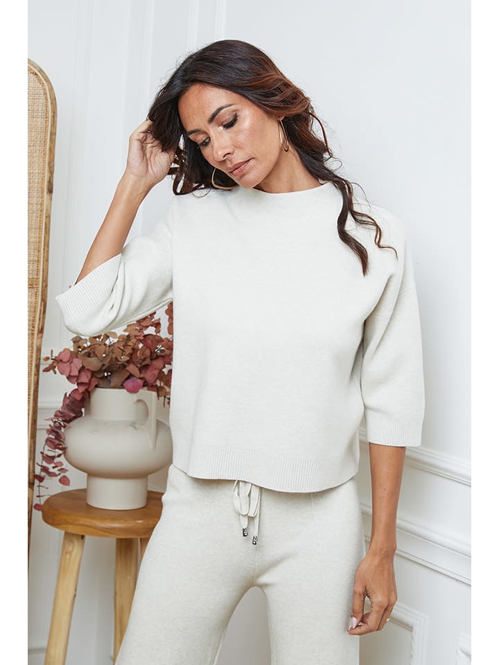 Sweter "Dylia" w kolorze beżowym
