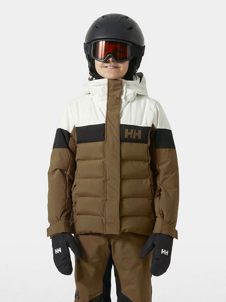 Ski-/ Snowboardjacke "Diamond" in Khaki/ Creme