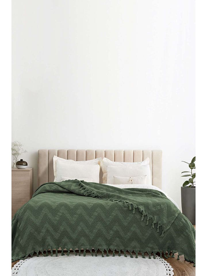 Bedsprei groen