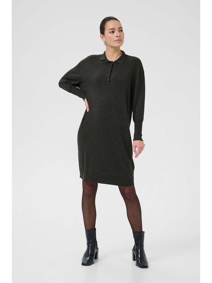 Sukienka dzianinowa w kolorze khaki