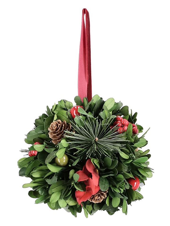 Zawieszka dekoracyjna "Berries" w kolorze zielonym - Ø 12 cm