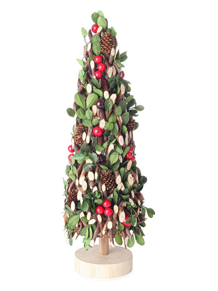 Figurka dekoracyjna "Eloise" w kolorze czerwono-zielonym - wys. 38 cm