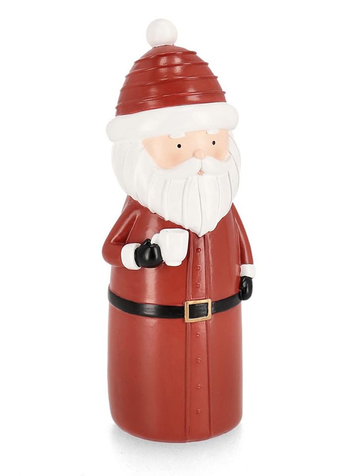 Decofiguur "Santa" rood - (H)24 cm