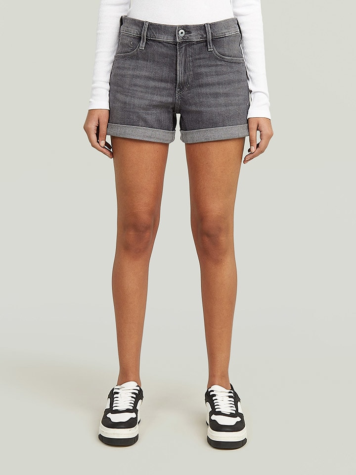 Jeans-Shorts in Grau