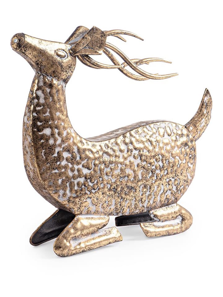 Figurka dekoracyjna "Bryanna" w kolorze złotym - wys. 42,5 cm