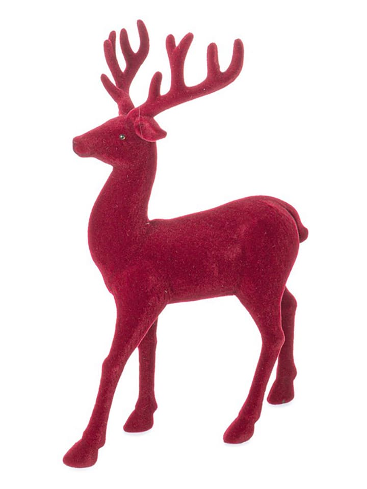 Figurka dekoracyjna "Santa" w kolorze bordowym - wys. 32 cm