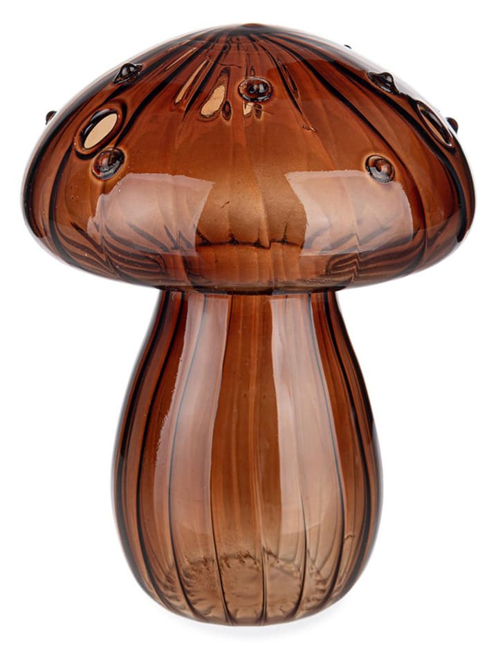 Figurka dekoracyjna "Mushroom" w kolorze brązowym - wys. 11,5 cm