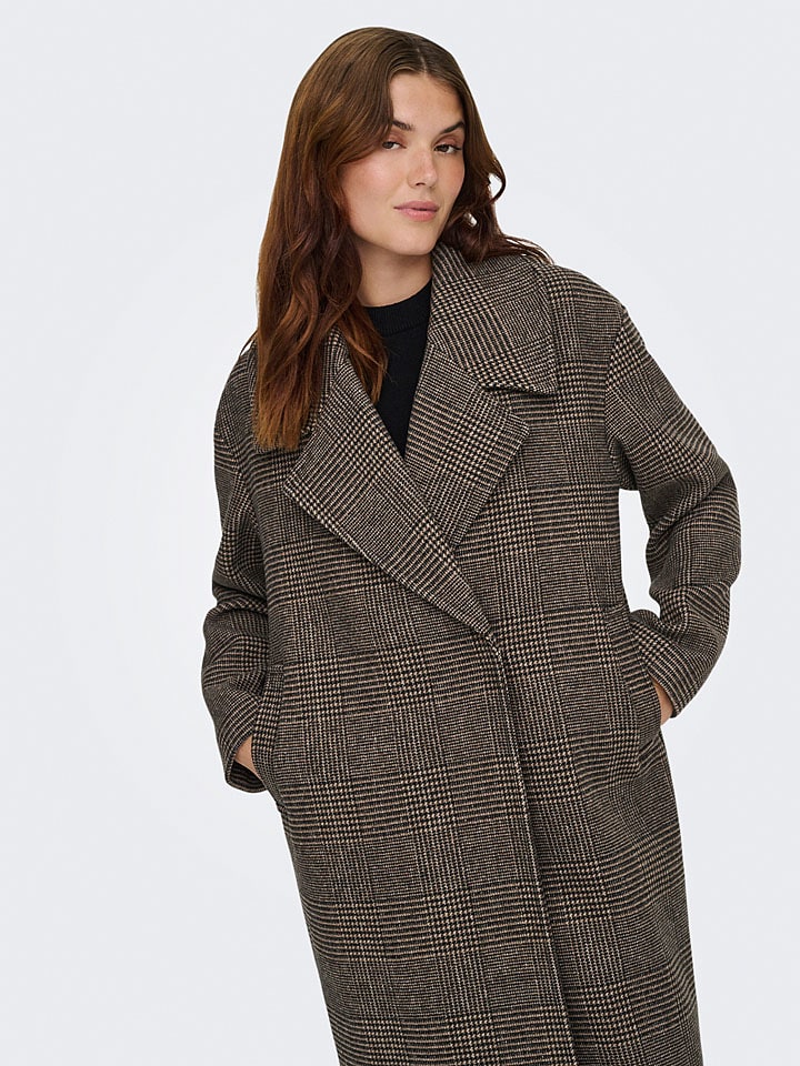Übergangsmantel in Schwarz/ Beige