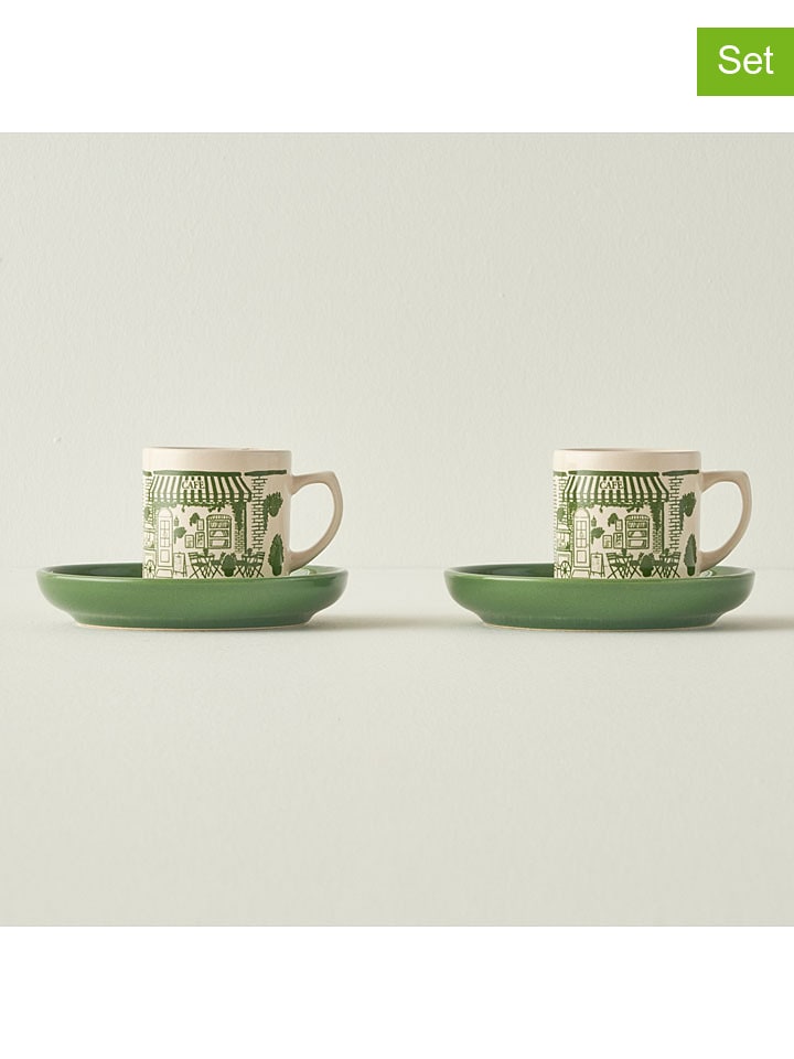 2-delige set: koffiekoppen "Scene" - 105 ml