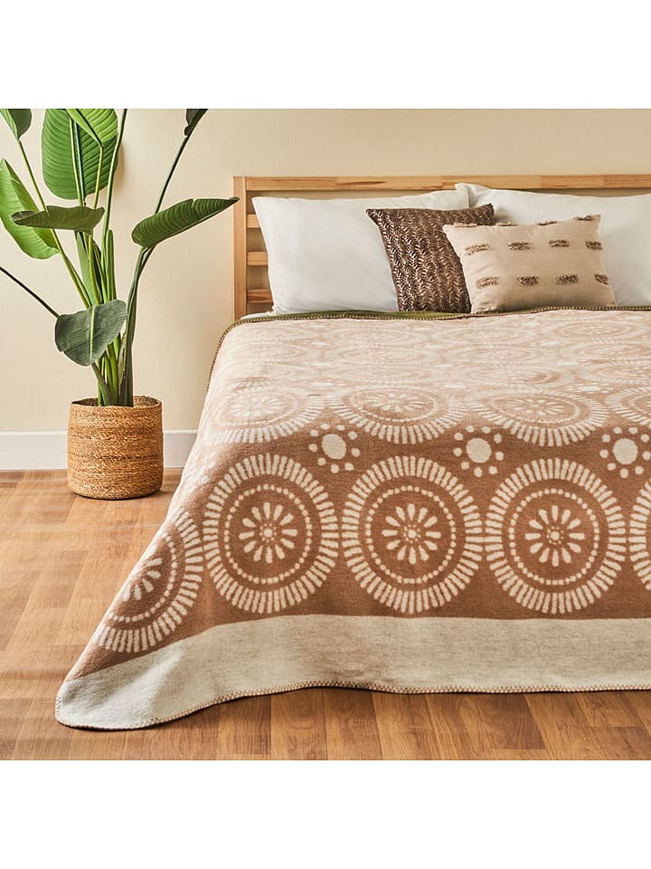 Bedsprei lichtbruin - (L)220 x (B)180 cm