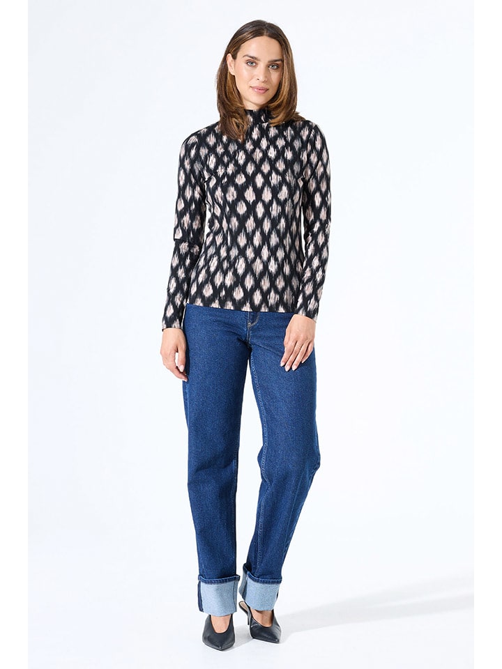 Longsleeve zwart/beige