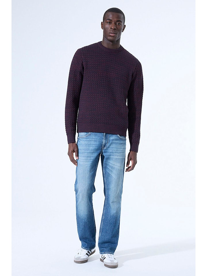 Sweter w kolorze granatowo-bordowym