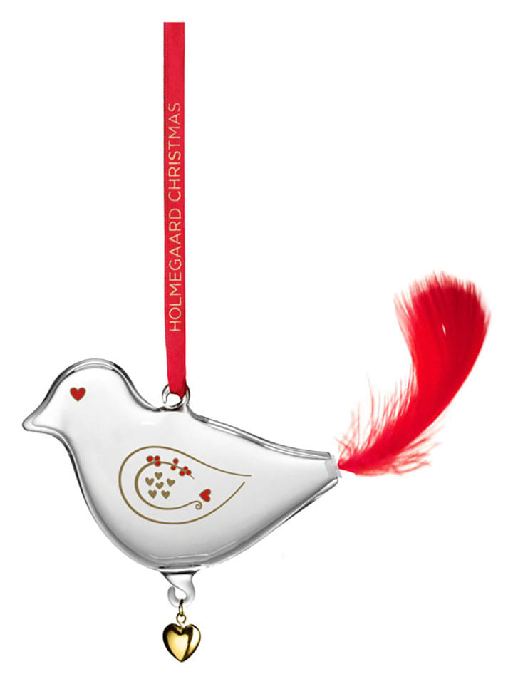 Zawieszka dekoracyjna "Arets Julefugl" w kolorze czerwonym - wys. 7 cm