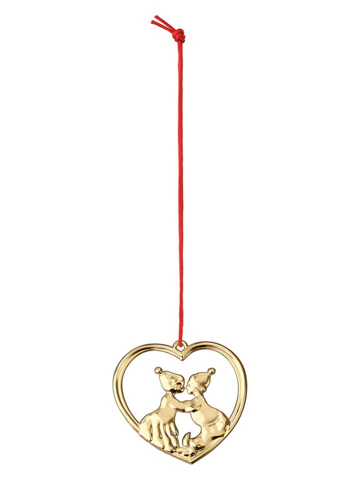 Zawieszka dekoracyjna "Kyssenisser" w kolorze złotym - wys. 6,5 cm
