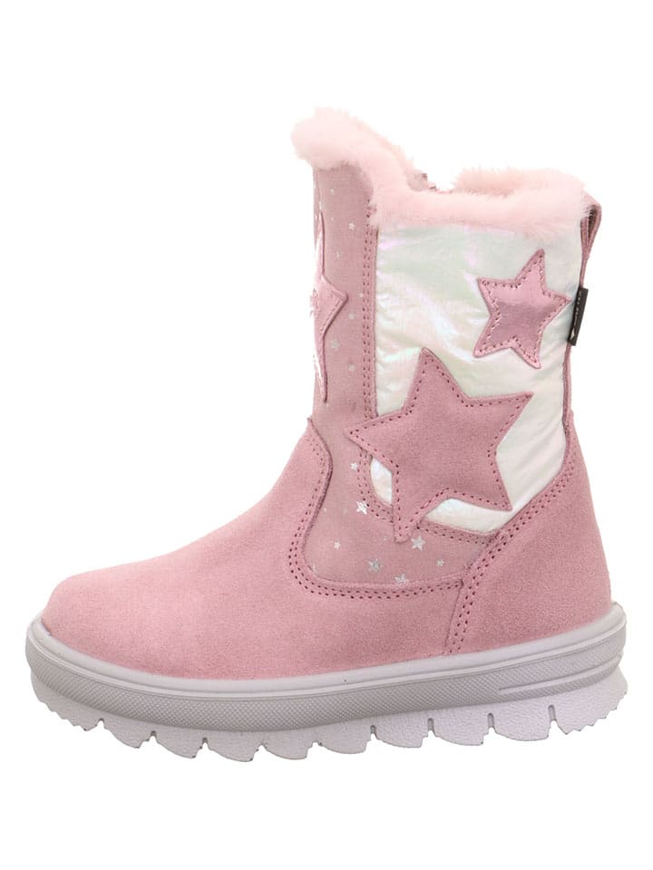 Leder-Winterstiefel "Flavia" in Rosa