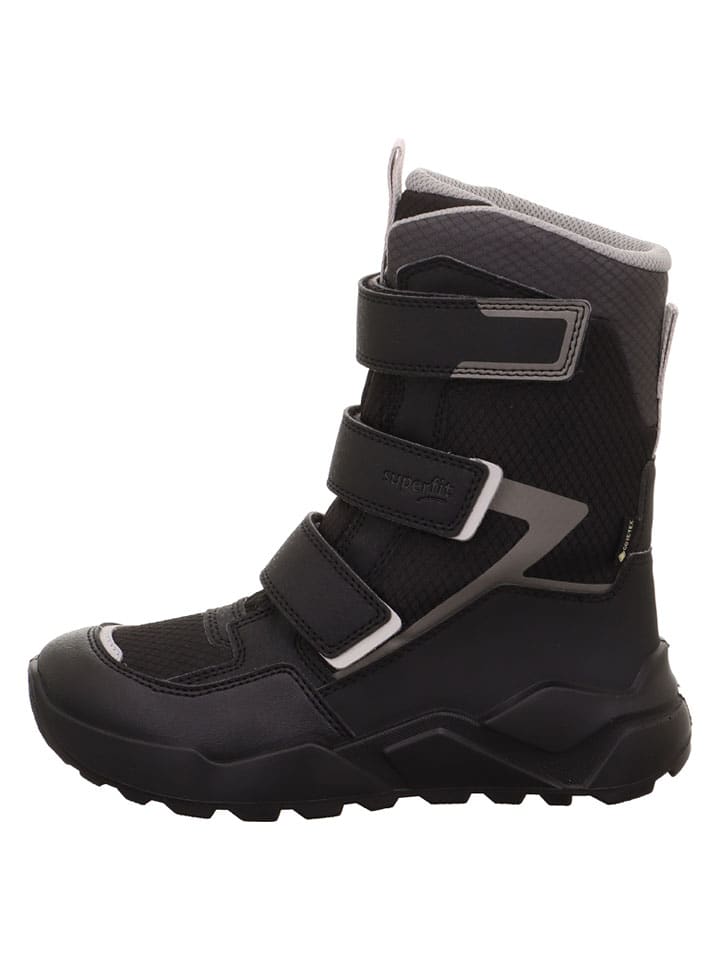 Leder-Winterboots "Rocket" in Schwarz