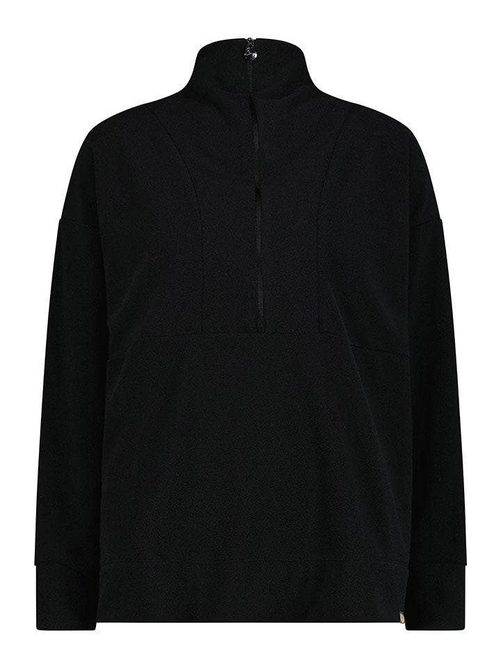 Fleecepullover in Schwarz