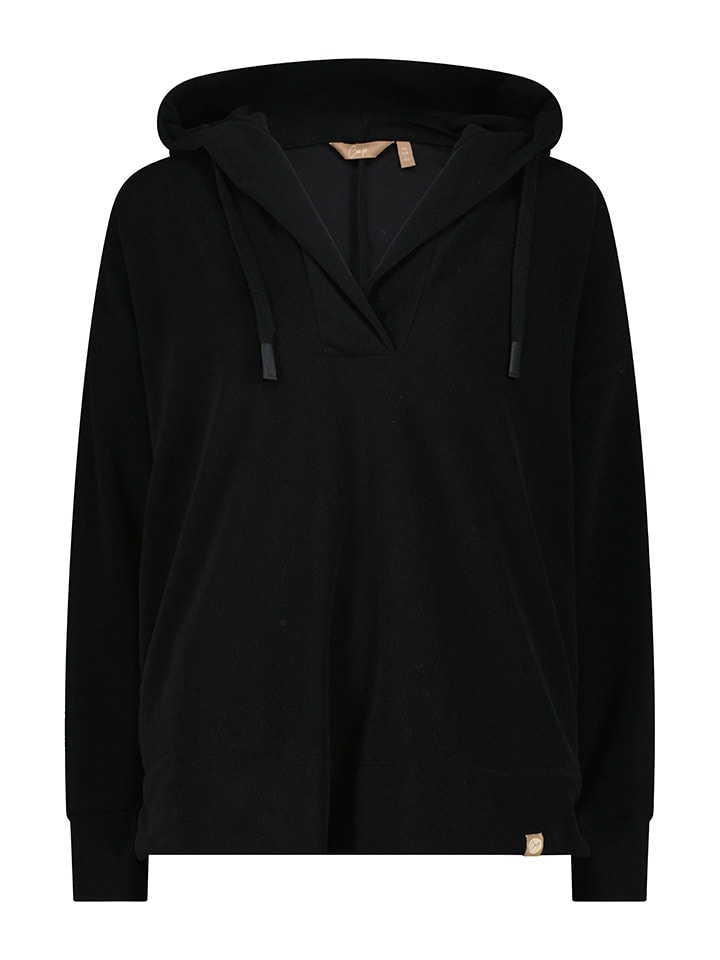 Fleecehoodie in Schwarz